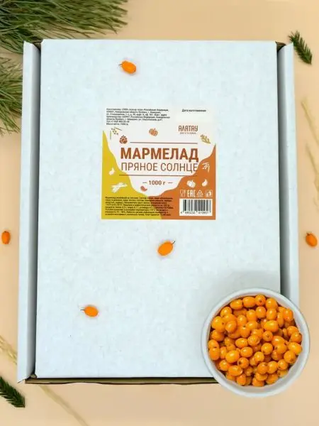 Мармелад ягодный Пряное солнце, облепиховый с пряностями 1 кг